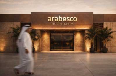 Arabesco Hospitality entrance in the UAE